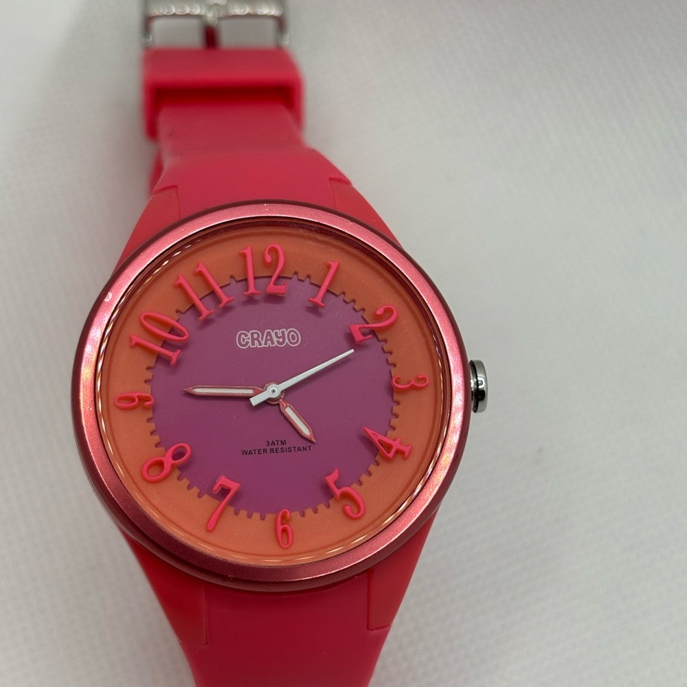 Crayo Pink Burst Silicone Watch